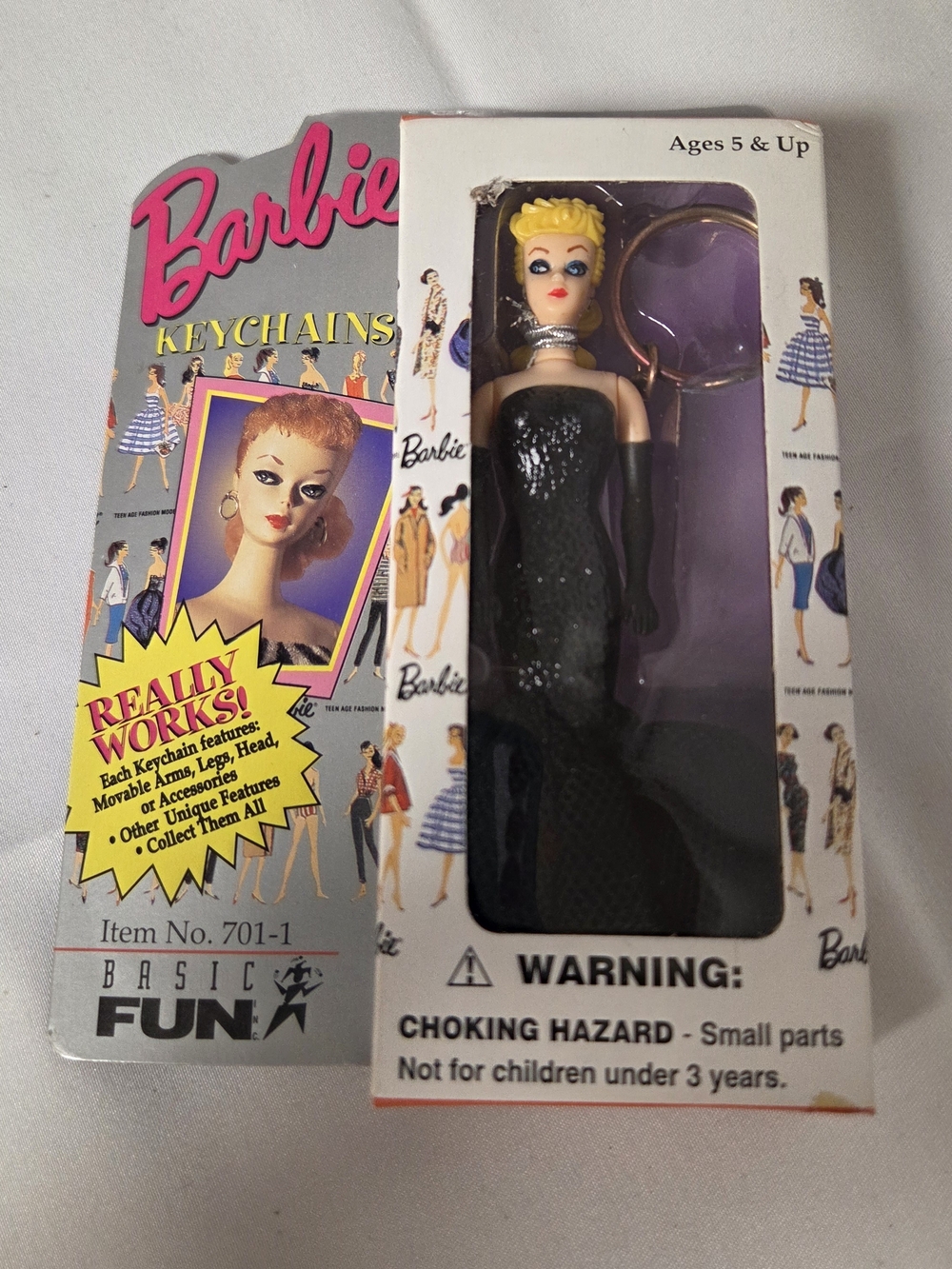 Vintage Inspired Mini Barbie‎ Doll Keychain In Original Box Solo In Spotlight